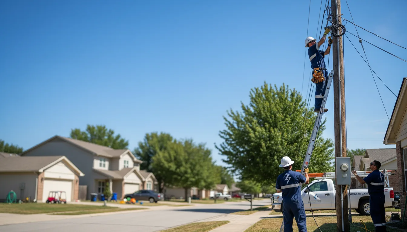 Residential electrician providing installation services in Sullivan City, TX